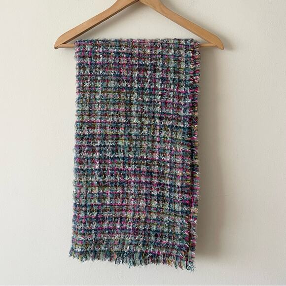 Anthropologie Nolan Multicolor Tweed Chunky Scarf Wrap - Picture 1 of 8